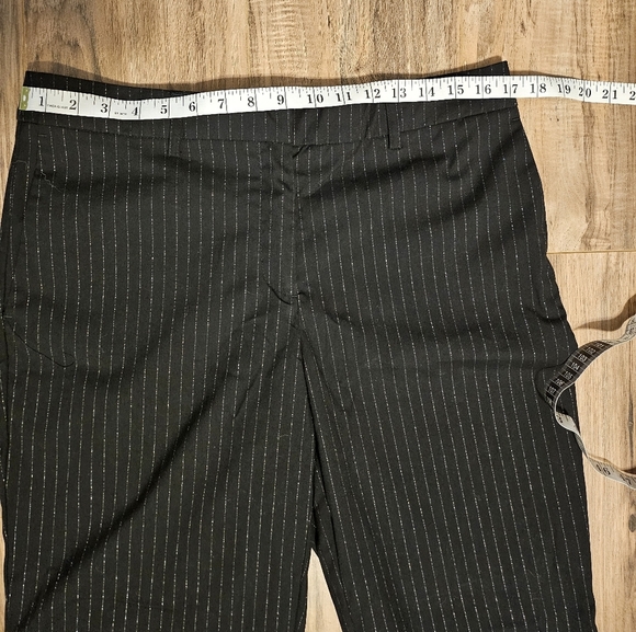 NWOT Rachel Zoe Women's Black Pinstripe Sparkle Pants - Picture 5 of 7